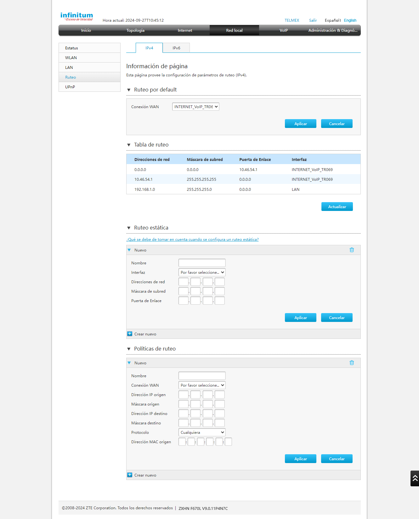 Localnet Login localnet-route-routeIpv4