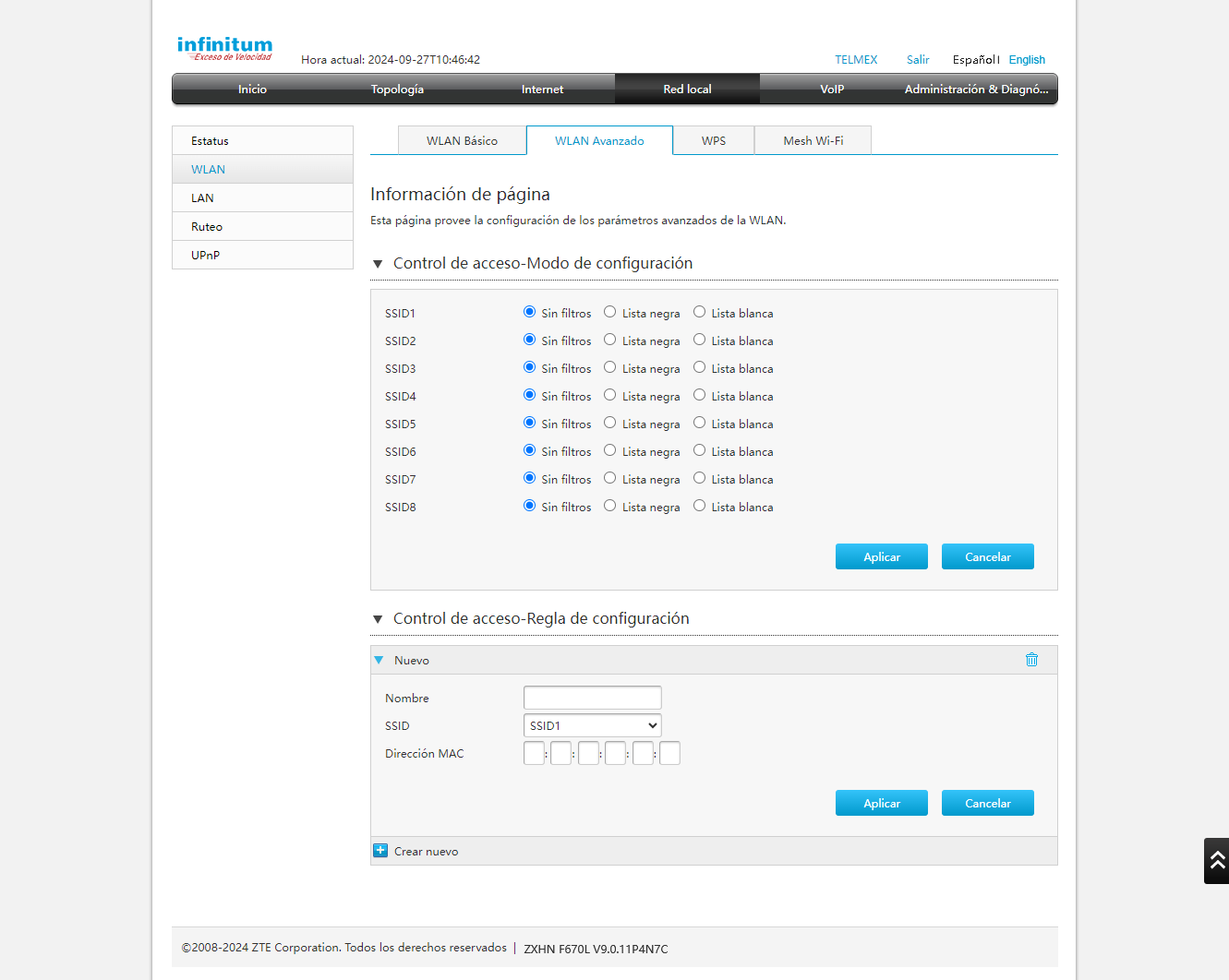 Localnet Login localnet-wlanConfig-wlanAdvanced
