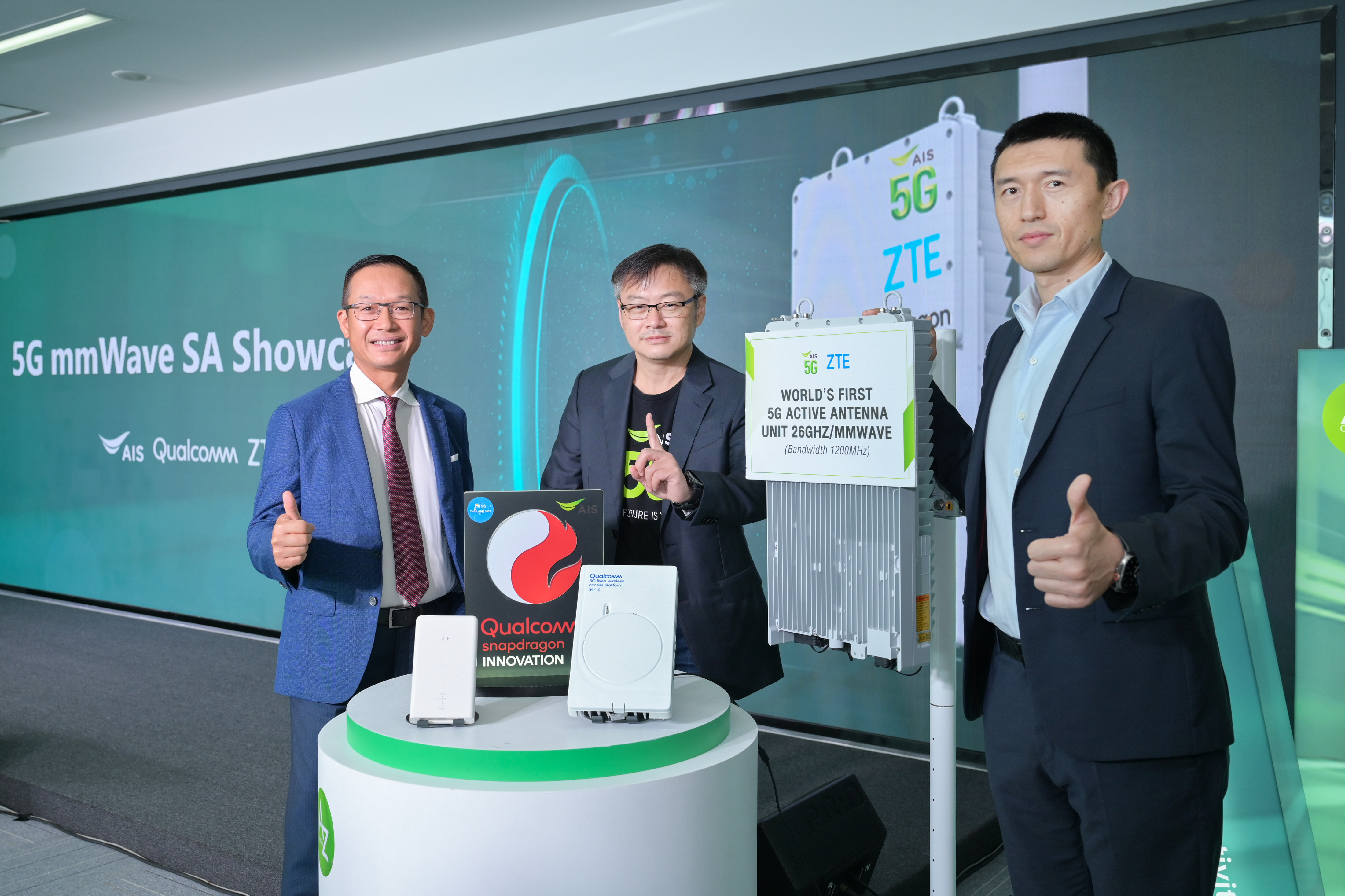 AIS and ZTE announce Thailand's first 5G mmWave SA showcase at 26GHz