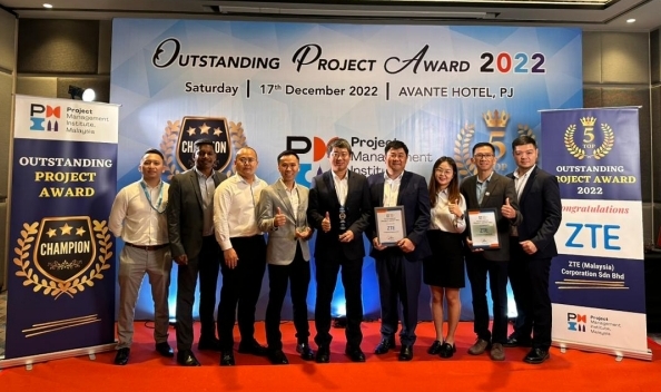 ZTE Malaysia wins Outstanding Project Award 2022 for project management